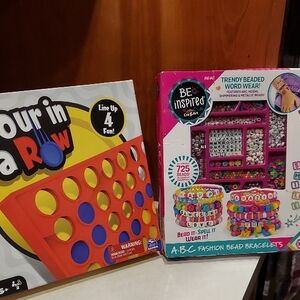 ABC Bracelt Kit & Line Up 4 Fun Game -